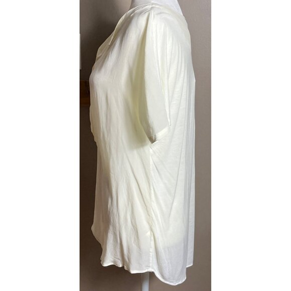 NWT Miilla Silk Top Ivory Pullover Tunic Basic Delicate Boho Flowy Womens M - Picture 3 of 12